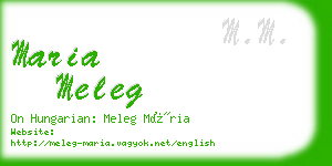 maria meleg business card